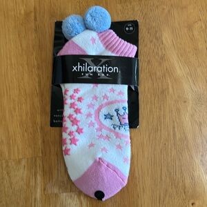 🛑NWT Xhilaration Fun Sox Gripper Slipper Socks Non Skid Stars Princess